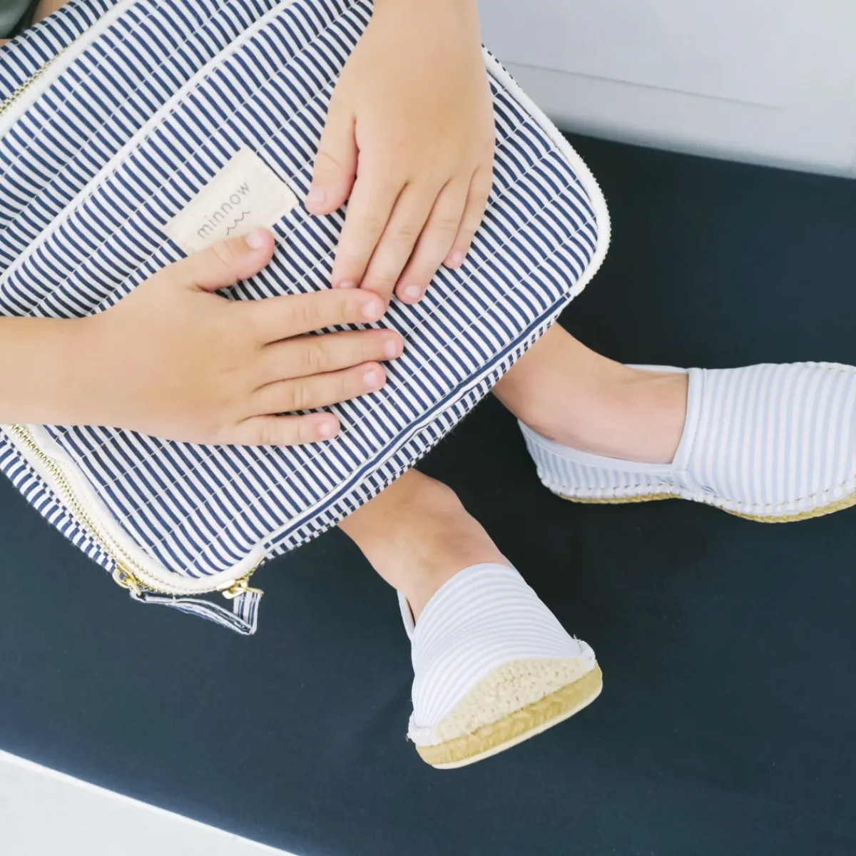 minnow Lunchbox Navy Stripe Sale