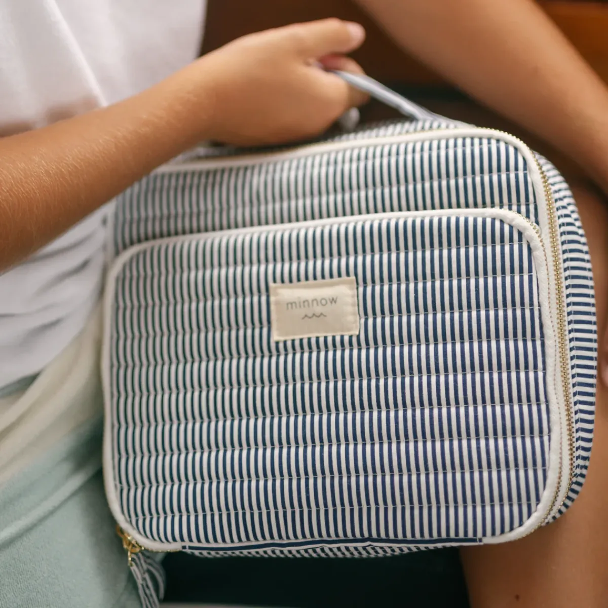 minnow Lunchbox Navy Stripe Sale