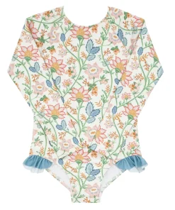 minnow X Daphne Oz Girls Rashguard One Piece Wild Bloom Floral Outlet