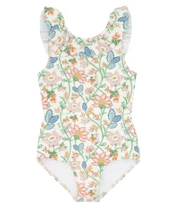 minnow X Daphne Oz Girls Ruffle Collar One Piece Wild Bloom Floral Sale