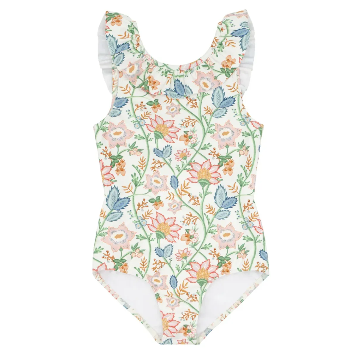 minnow X Daphne Oz Girls Ruffle Collar One Piece Wild Bloom Floral Sale