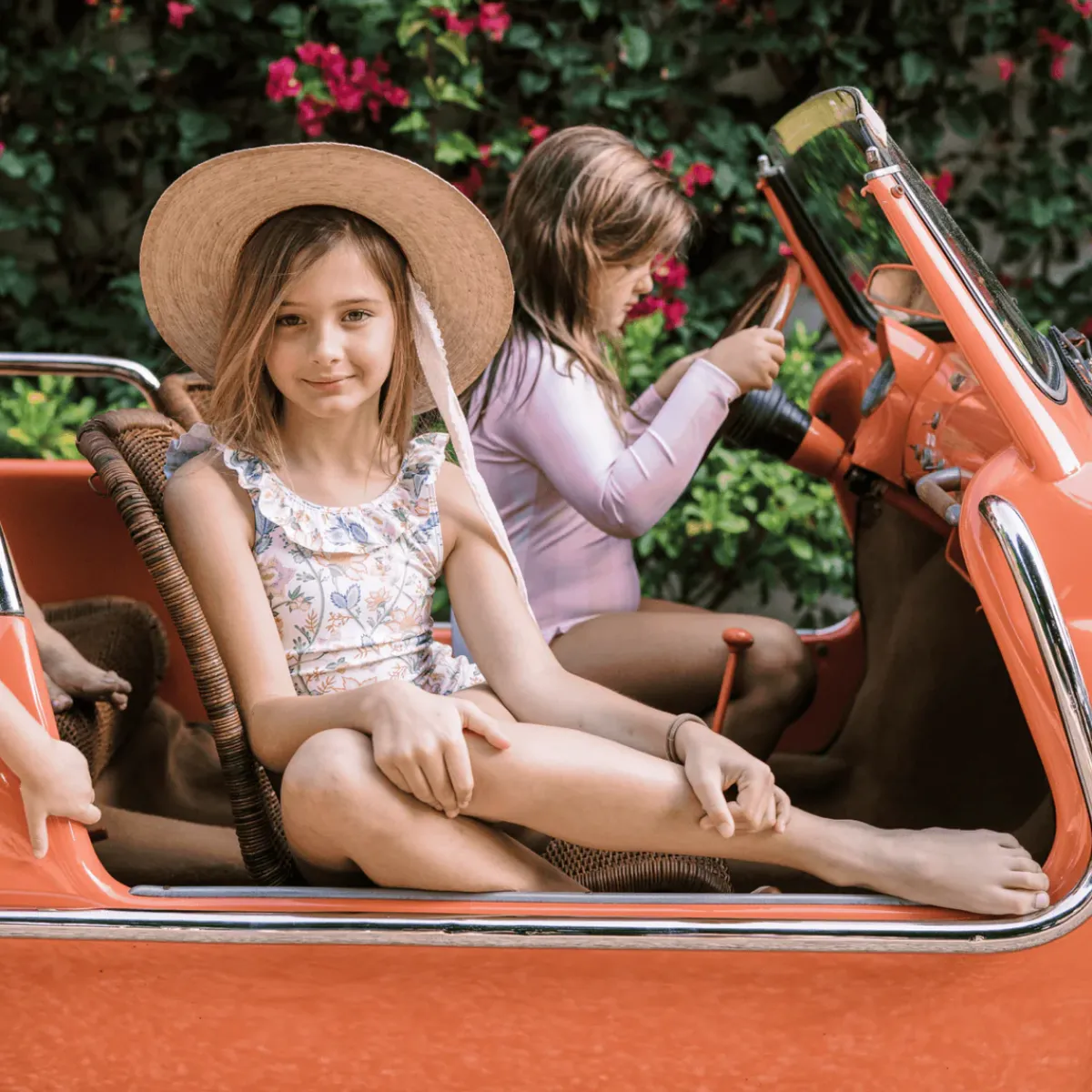 minnow X Daphne Oz Girls Ruffle Collar One Piece Wild Bloom Floral Sale