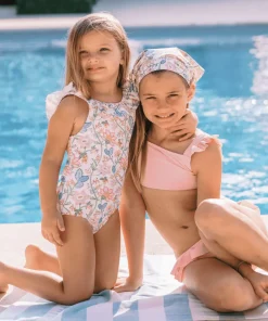 minnow X Daphne Oz Girls Ruffle Bikini Strawberries And Cream Discount