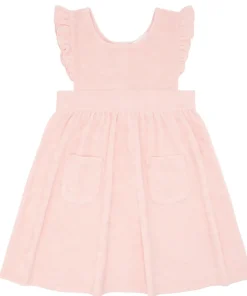 minnow X Daphne Oz Girls Terry Ruffle Dress Strawberries And Cream Hot