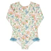 minnow X Daphne Oz Girls Rashguard One Piece Wild Bloom Floral Outlet
