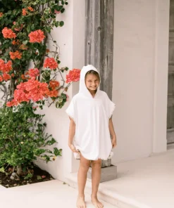 minnow X Daphne Oz Unisex French Terry Pixie Hooded Coverup | Swim White Outlet