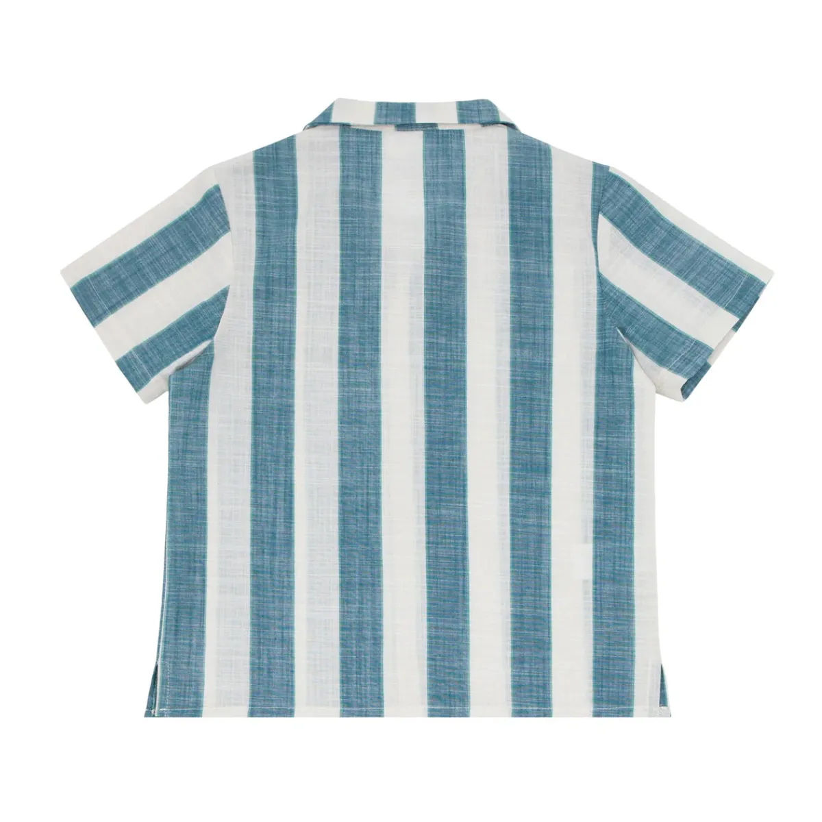 minnow X Fanm Mon Boy's Blue Cabana Linen Shirt Blue Cabana Stripe Outlet