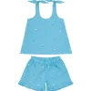 minnow X Fanm Mon Girl's Tie Knot Short Set Lagoon Outlet
