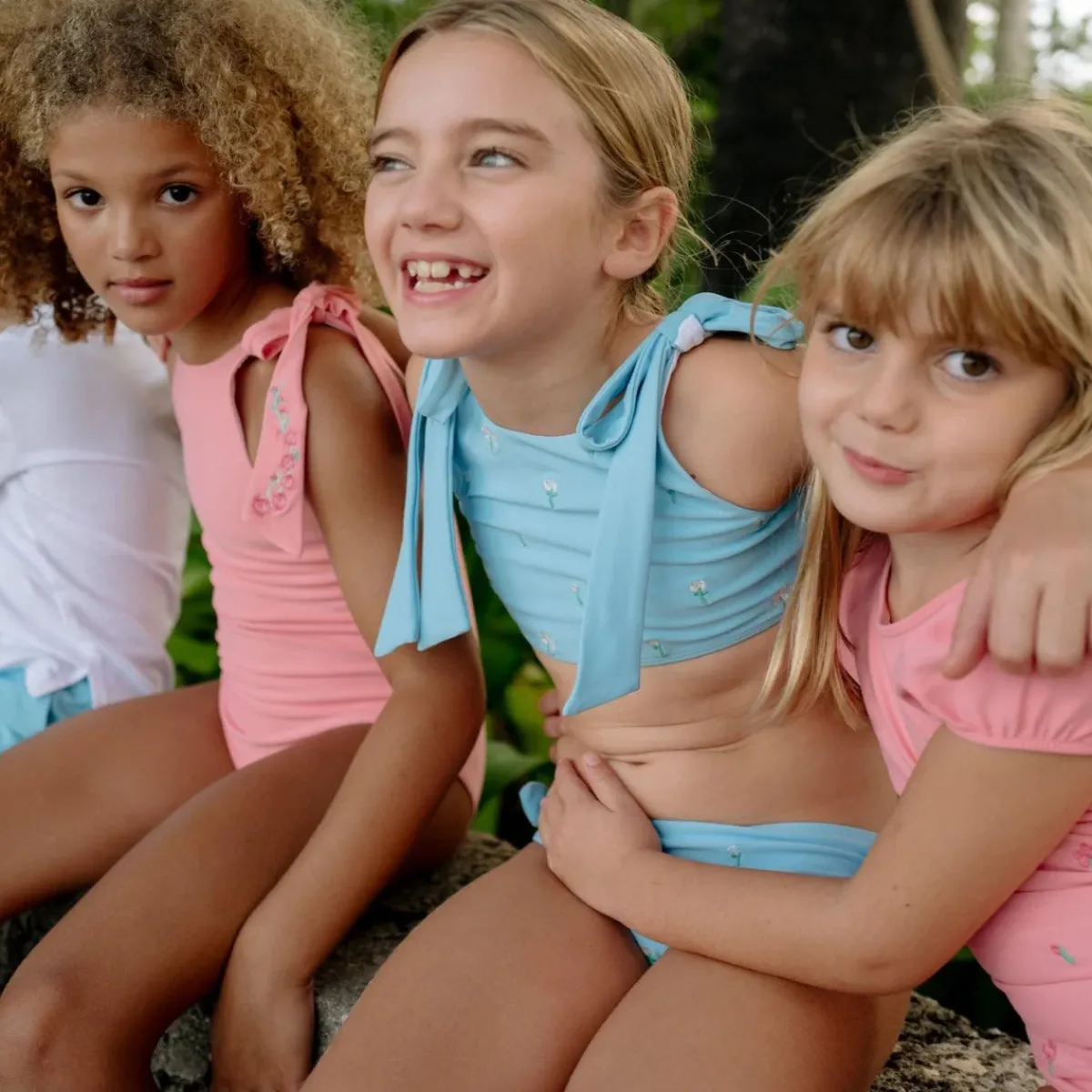 minnow X Fanm Mon Girl's Tie Knot Bikini Lagoon Sale