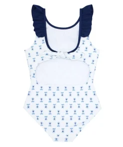 minnow X Petite Plume Girls Ruffle Collar One Pi Botanical Block Print Online