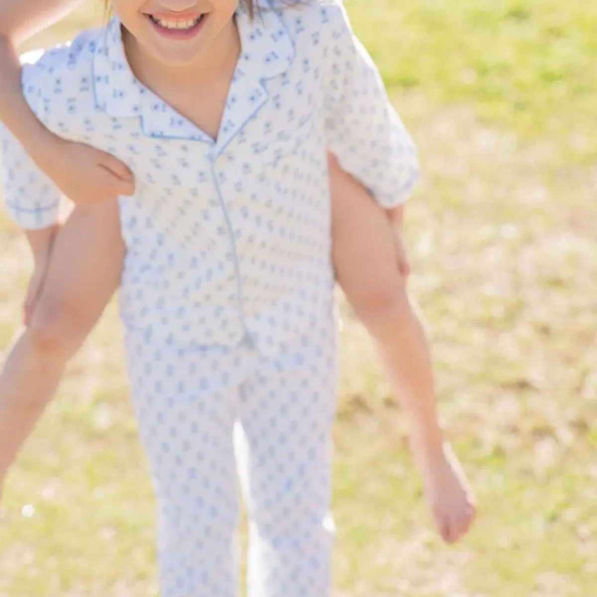 minnow X Petite Plume Unisex Pajama Set Botanical Block Print Outlet