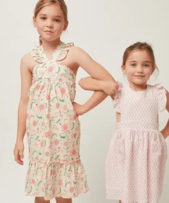 minnow X Sister Parish Girls Pinafore Dress Nectar Leaf Online