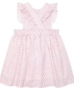 minnow X Sister Parish Girls Pinafore Dress Nectar Leaf Online