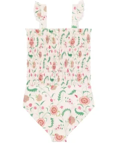 minnow X Sister Parish Girls Smocked One Piece Cloister Botanical New