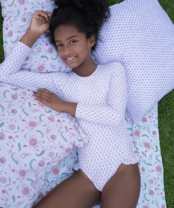 minnow X Sister Parish Girls Rashguard One Piece Nectar Leaf Discount