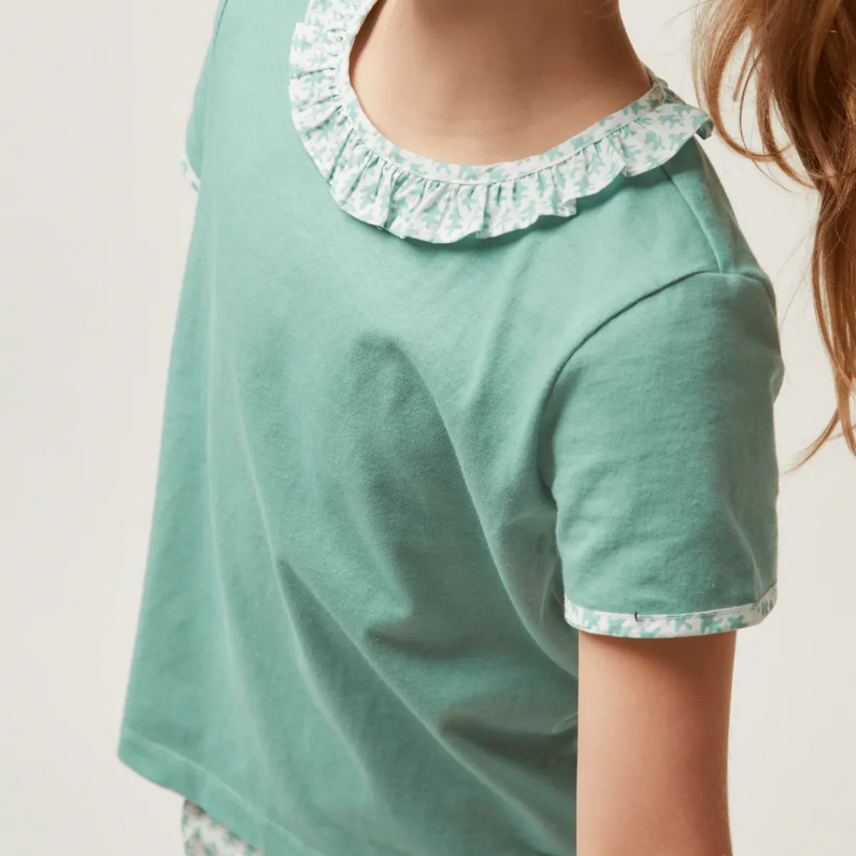 minnow X Sister Parish Girls T-Shirt And Short Set Sea Leaf New