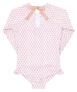 minnow X Sister Parish Girls Rashguard One Piece Nectar Leaf Outlet