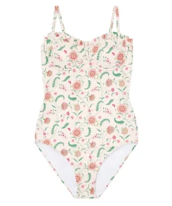 minnow X Sister Parish Women's Ruffle Edge One Piec Cloister Botanical Hot