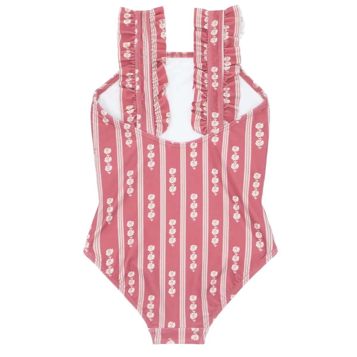 minnow X Tuckernuck Girls Ruffle Strap One Piece Nantucket Stripe Online