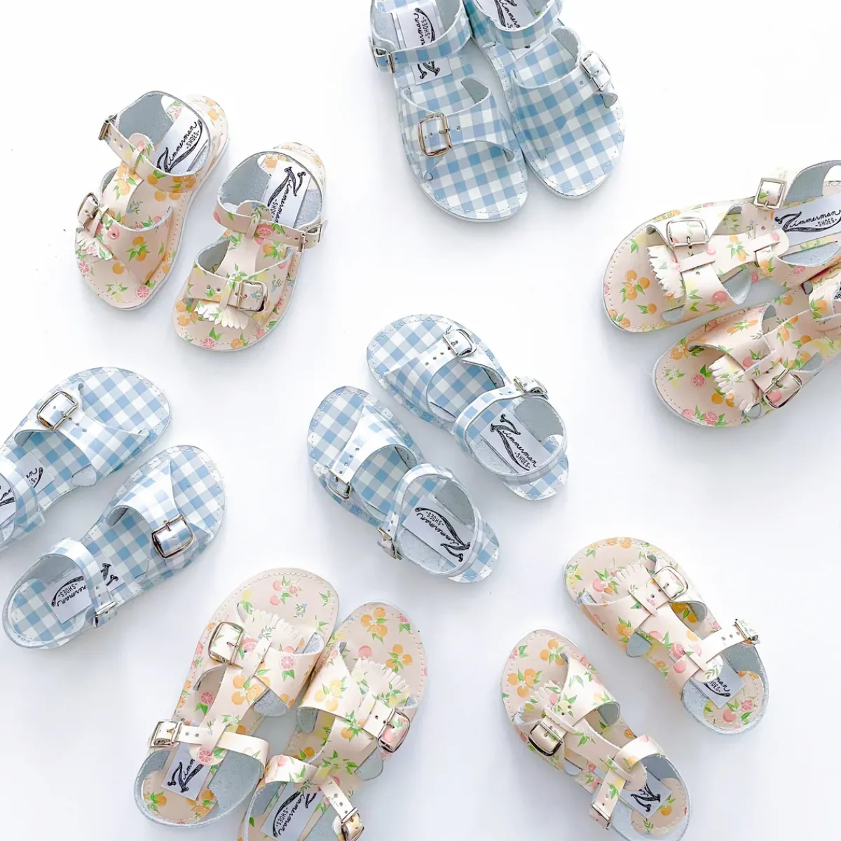 minnow X Zimmerman Sandal Oasis Blue Gingham Online