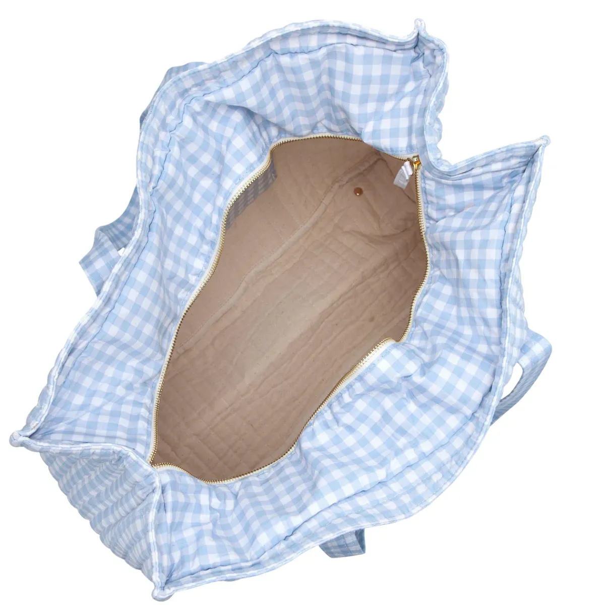 minnow Overnighter Tote Oasis Blue Gingham Online