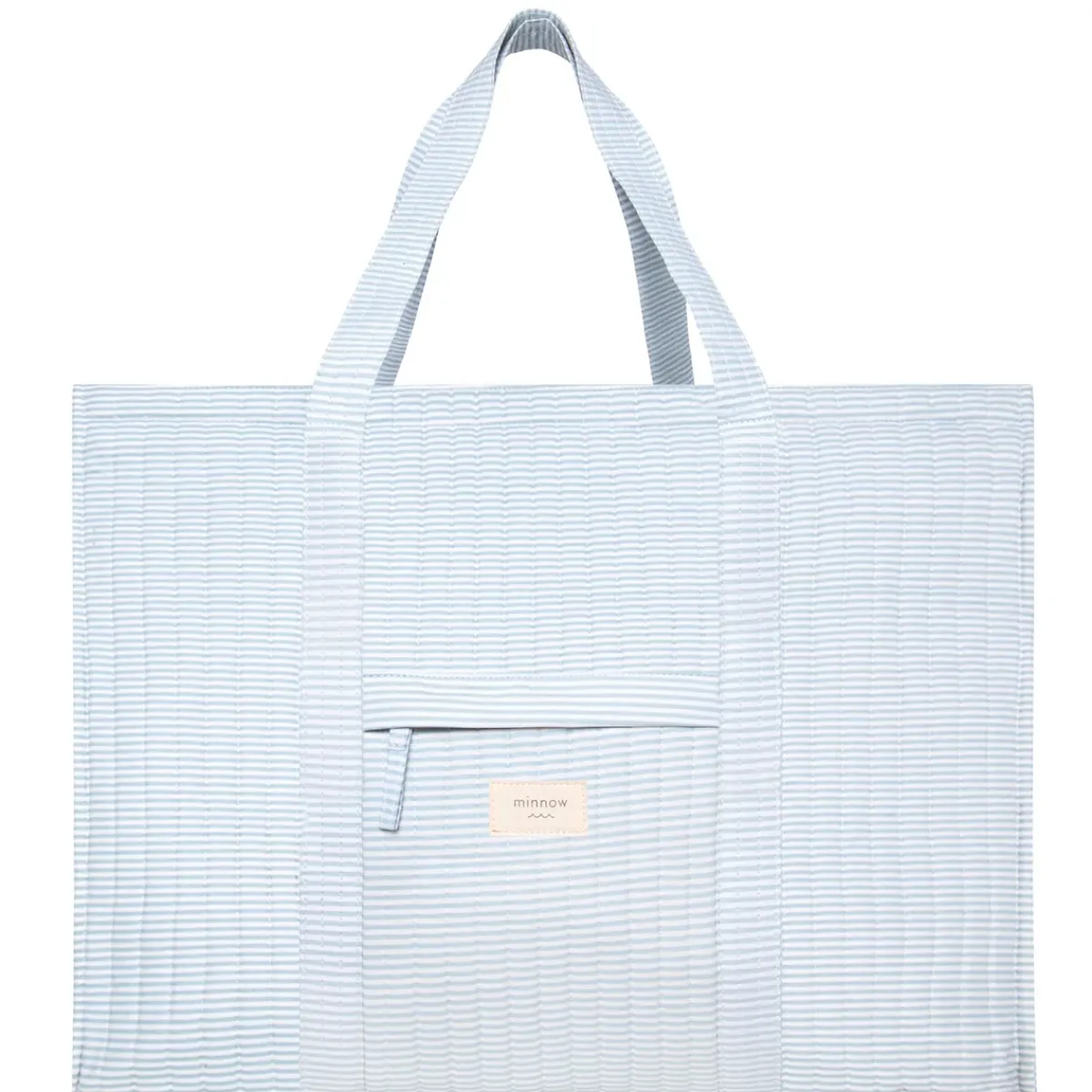 minnow Overnighter Tote Powder Blue Stripe New