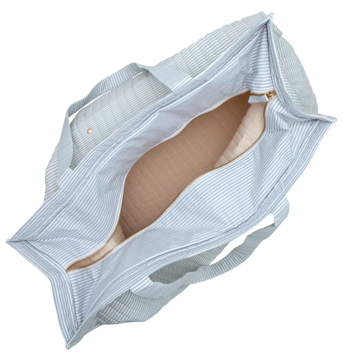 minnow Overnighter Tote Powder Blue Stripe New