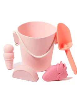 minnow Sunnylife Pink Silicone Bucket Sand Toy Set Discount