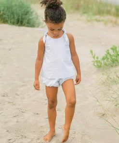 minnow Tie Knot Bloomer Set Powder Blue Stripe Sale