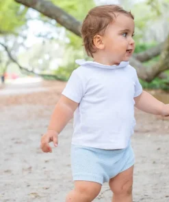 minnow Unisex Blue Knit Short Light Blue New