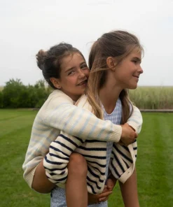 minnow Unisex Cardigan Breton Stripe Knit Fashion