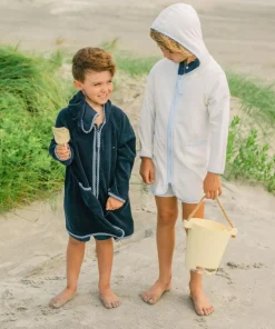 minnow Unisex French Terry Hooded Zipper Coverup | Swim White Best