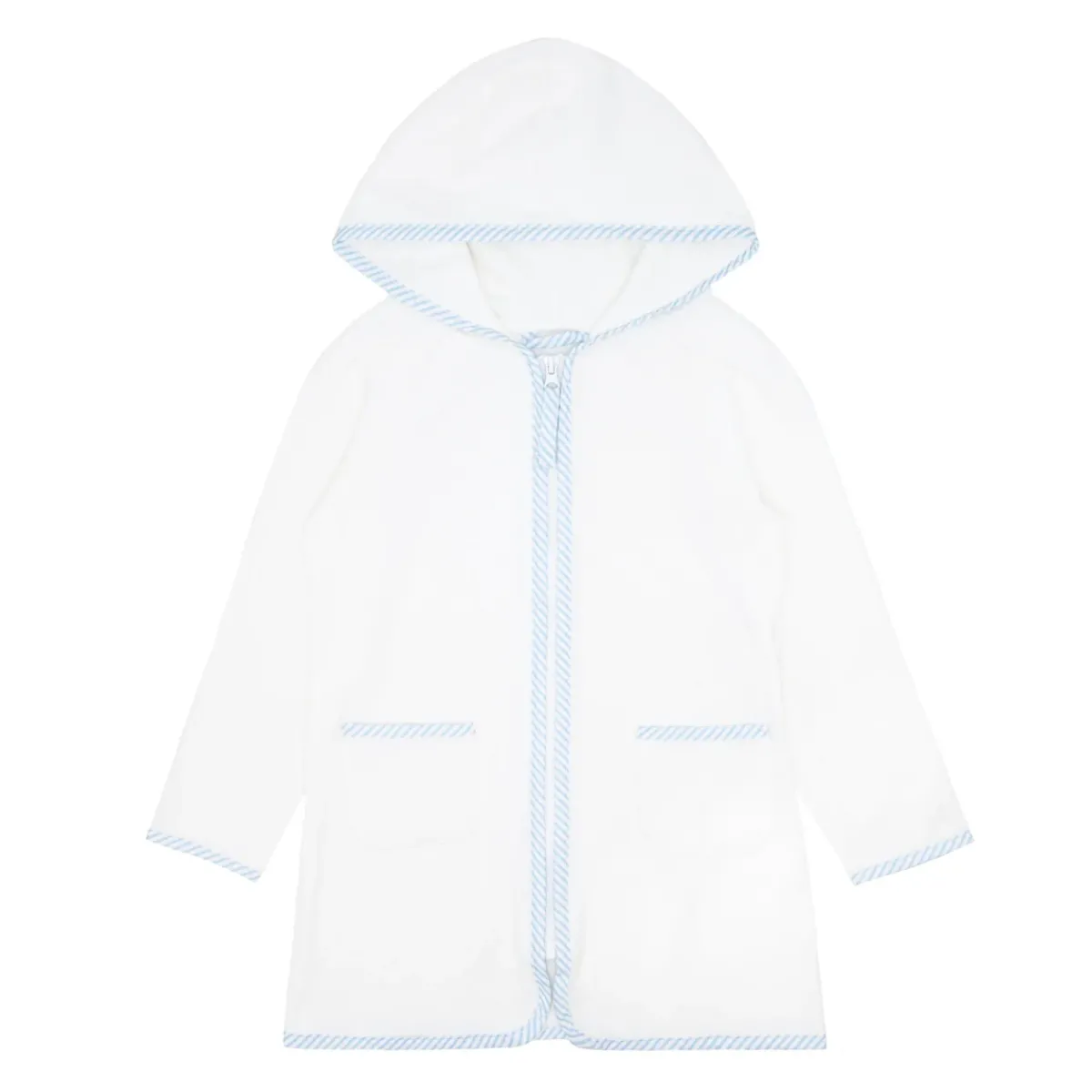 minnow Unisex French Terry Hooded Zipper Coverup | Swim White Outlet