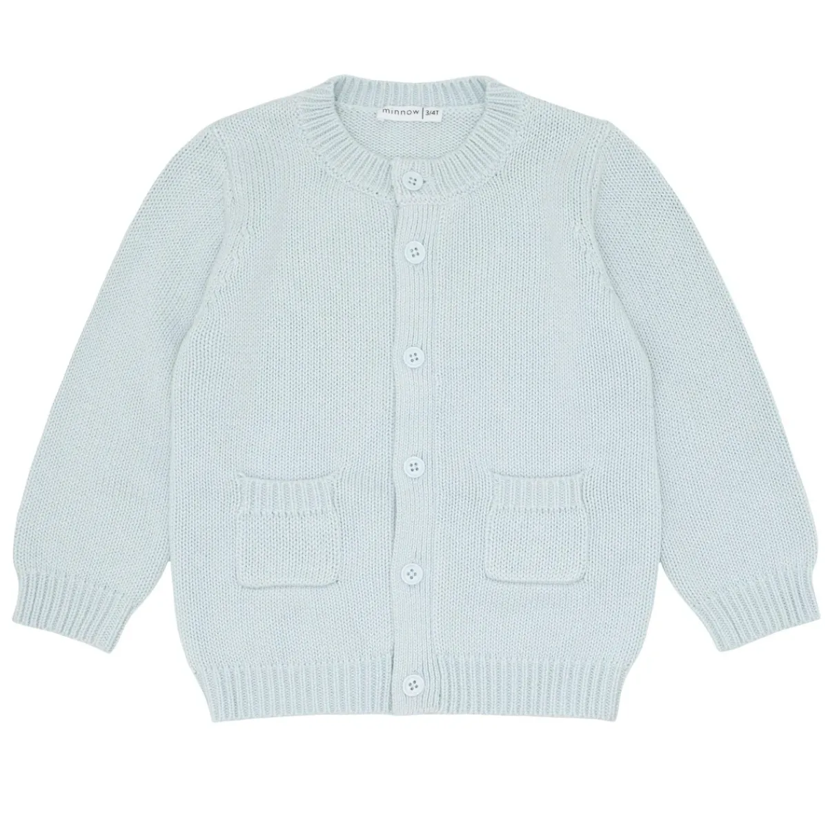minnow Unisex Knit Cardigan Light Blue Fashion