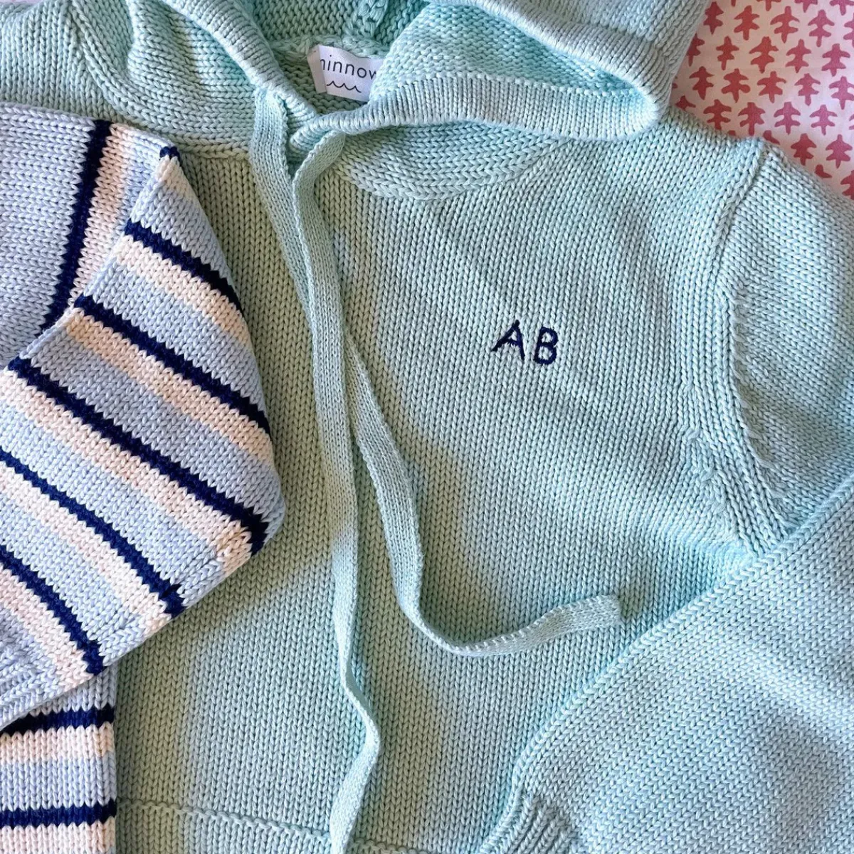 minnow Unisex Knit Hoodie Sage Best