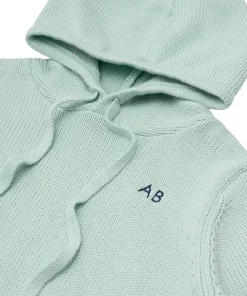 minnow Unisex Knit Hoodie Sage Clearance