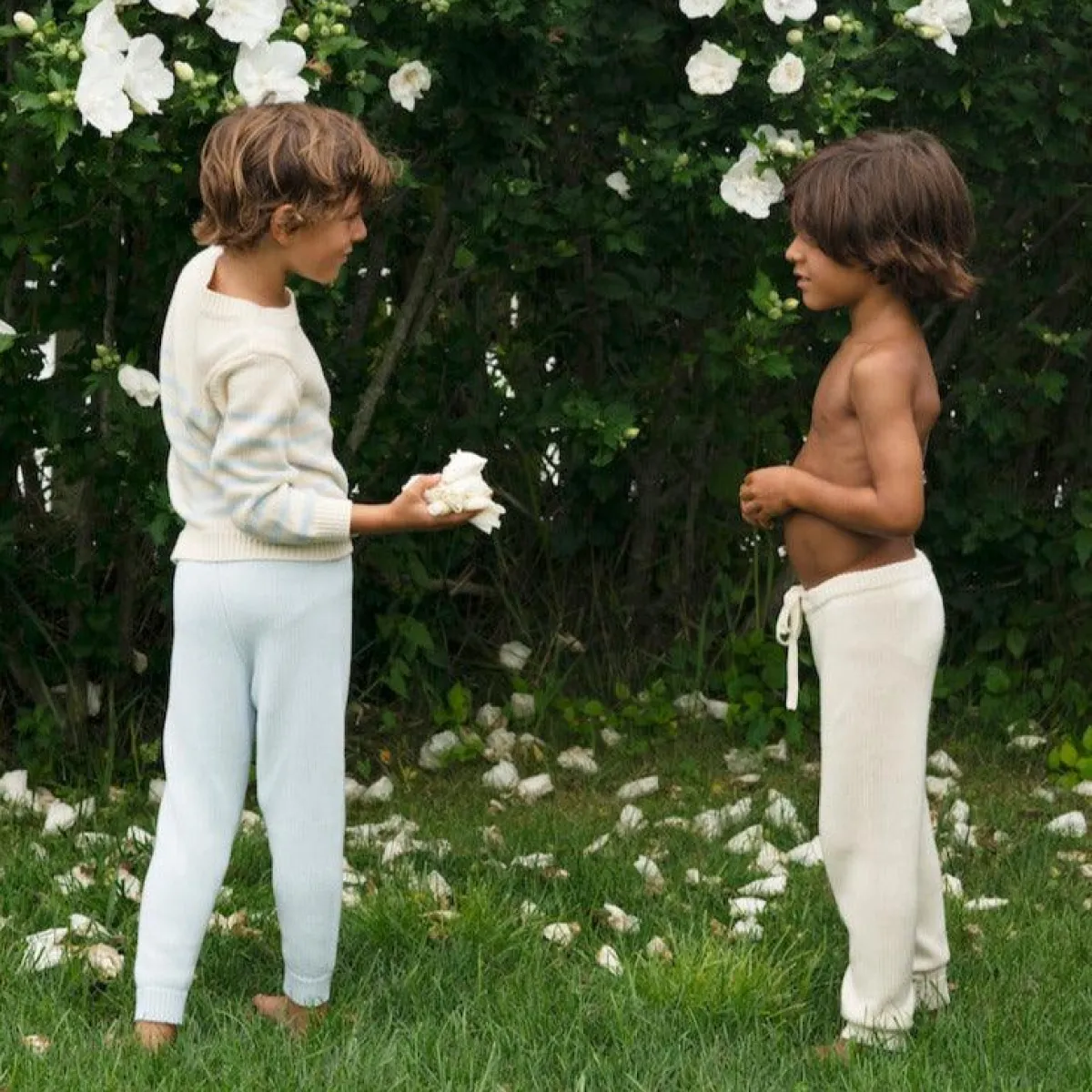 minnow Unisex Knit Pant Light Blue Fashion