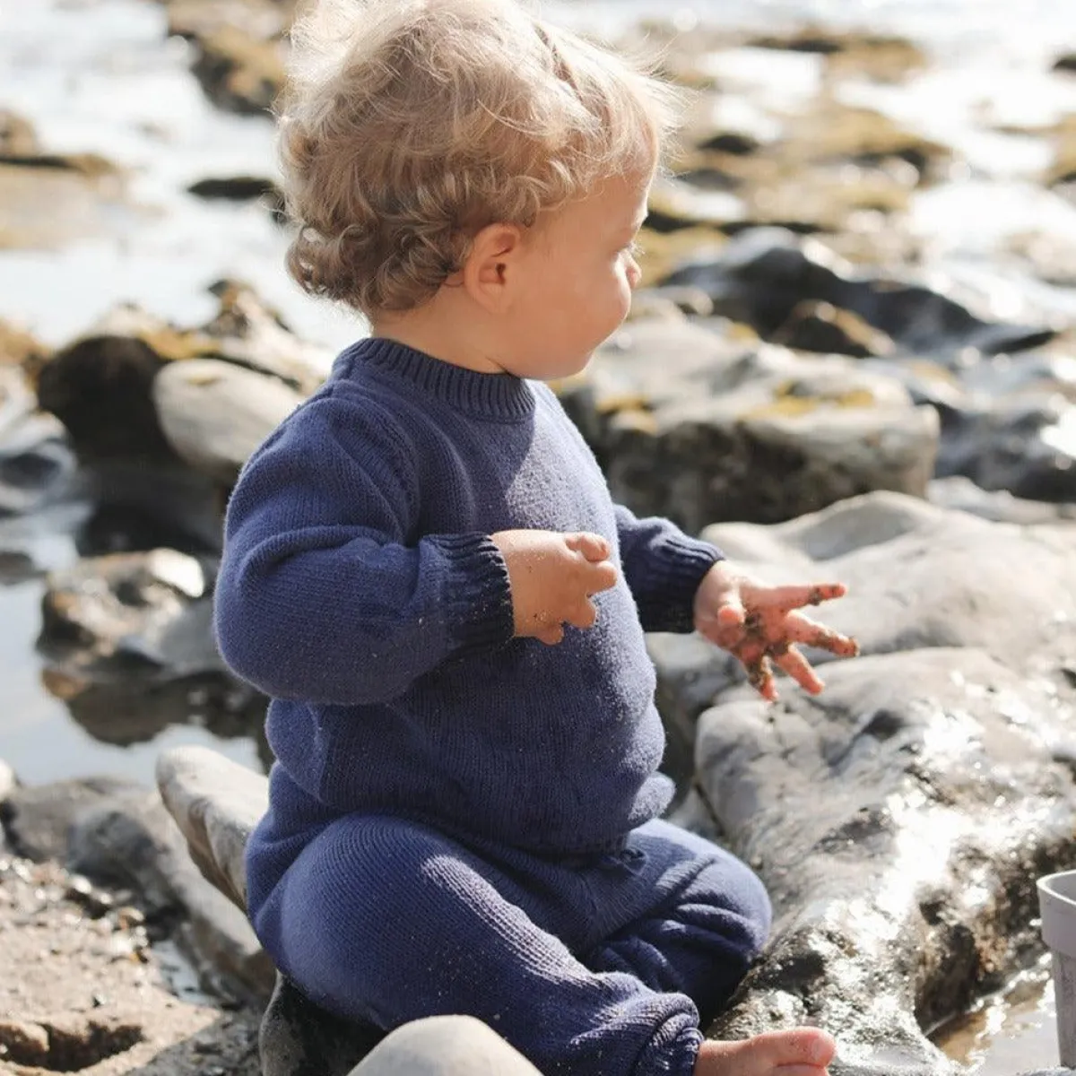 minnow Unisex Knit Pant Navy Best