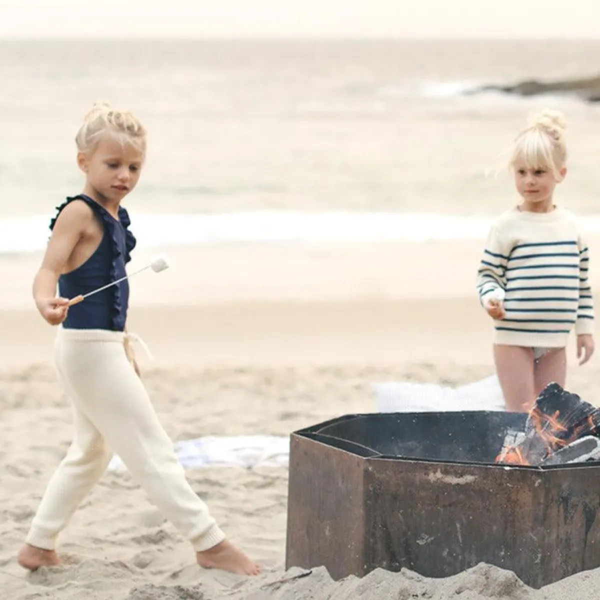 minnow Unisex Knit Pant Cream Best