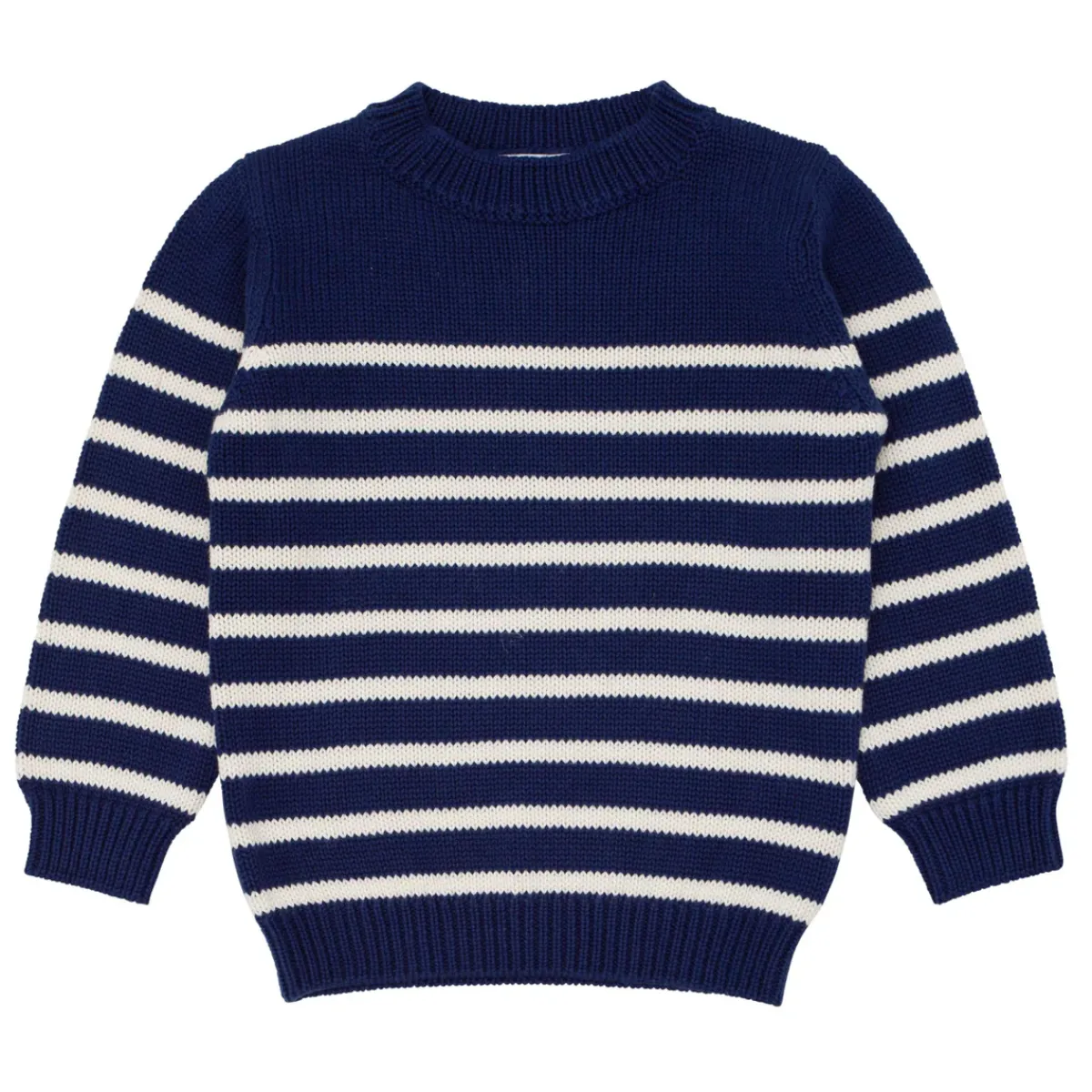 minnow Unisex Knit Sweater Navy And Cream Stripe Fashion