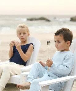 minnow Unisex Knit Sweater Light Blue Online