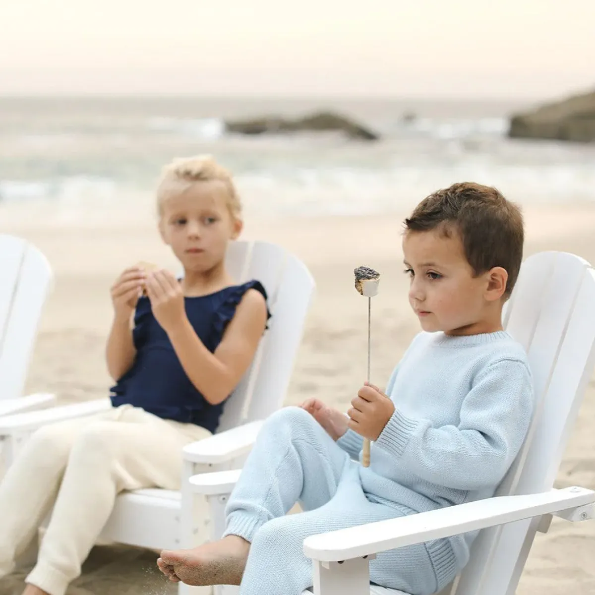 minnow Unisex Knit Sweater Light Blue Sale