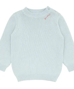 minnow Unisex Knit Sweater Light Blue Sale
