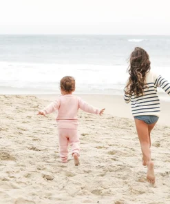 minnow Unisex Knit Sweater Soft Pink Clearance