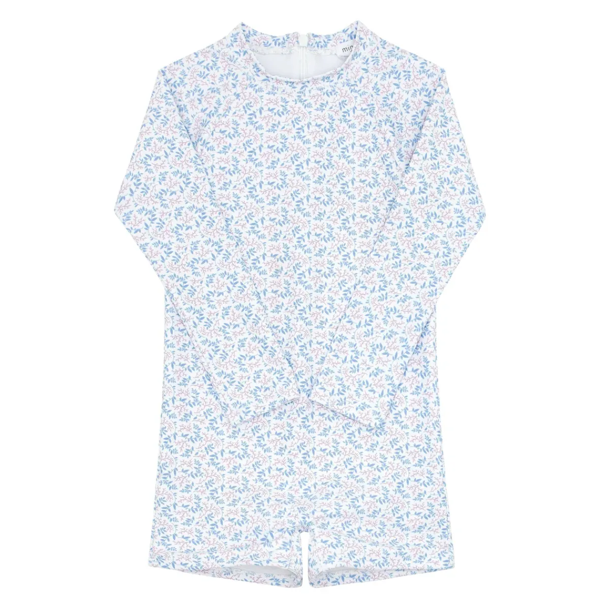 minnow Unisex Long Sleeve Rashguard One Piece Briland Blue Botanic Discount