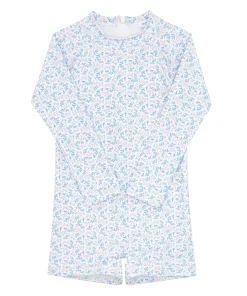 minnow Unisex Long Sleeve Rashguard One Piece Briland Blue Botanic Discount