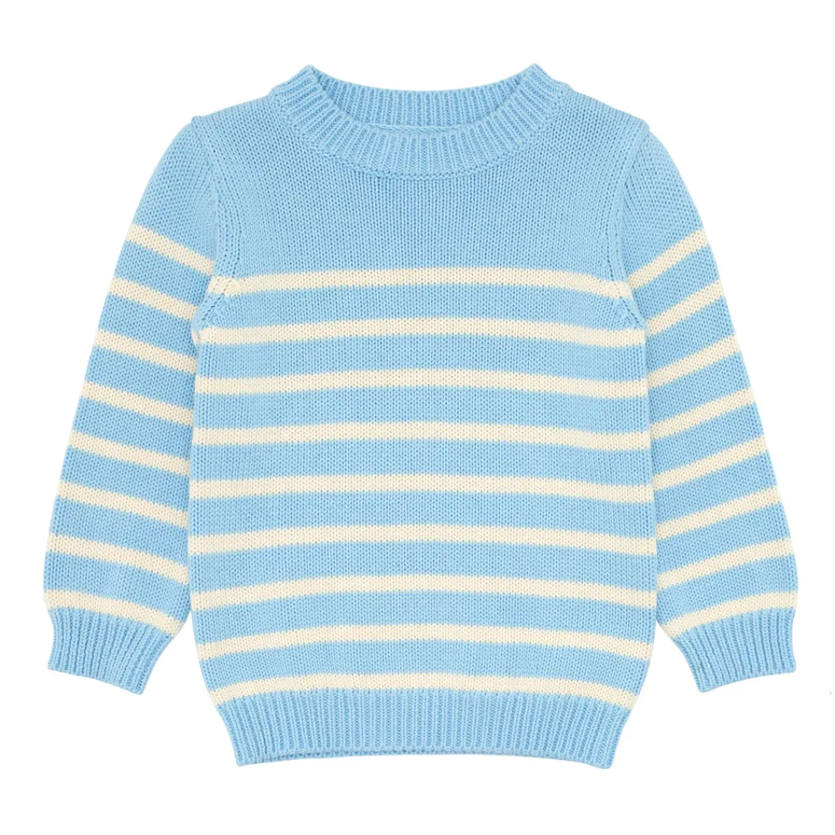 minnow Unisex Peri Blue And Cream Knit Sweater Peri Blue And Cream Stripe Best