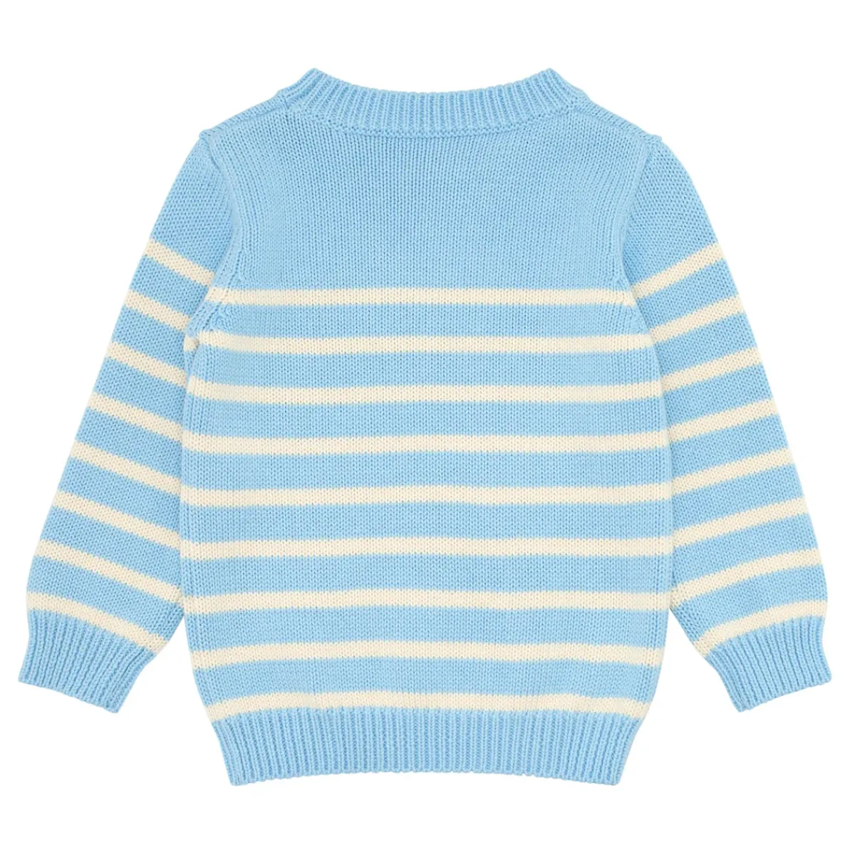 minnow Unisex Peri Blue And Cream Knit Sweater Peri Blue And Cream Stripe Fashion