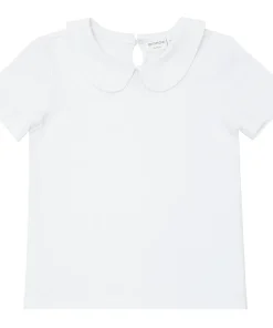 minnow Unisex Peter Pan Collar Shirt White Discount