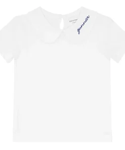 minnow Unisex Peter Pan Collar Shirt White Discount